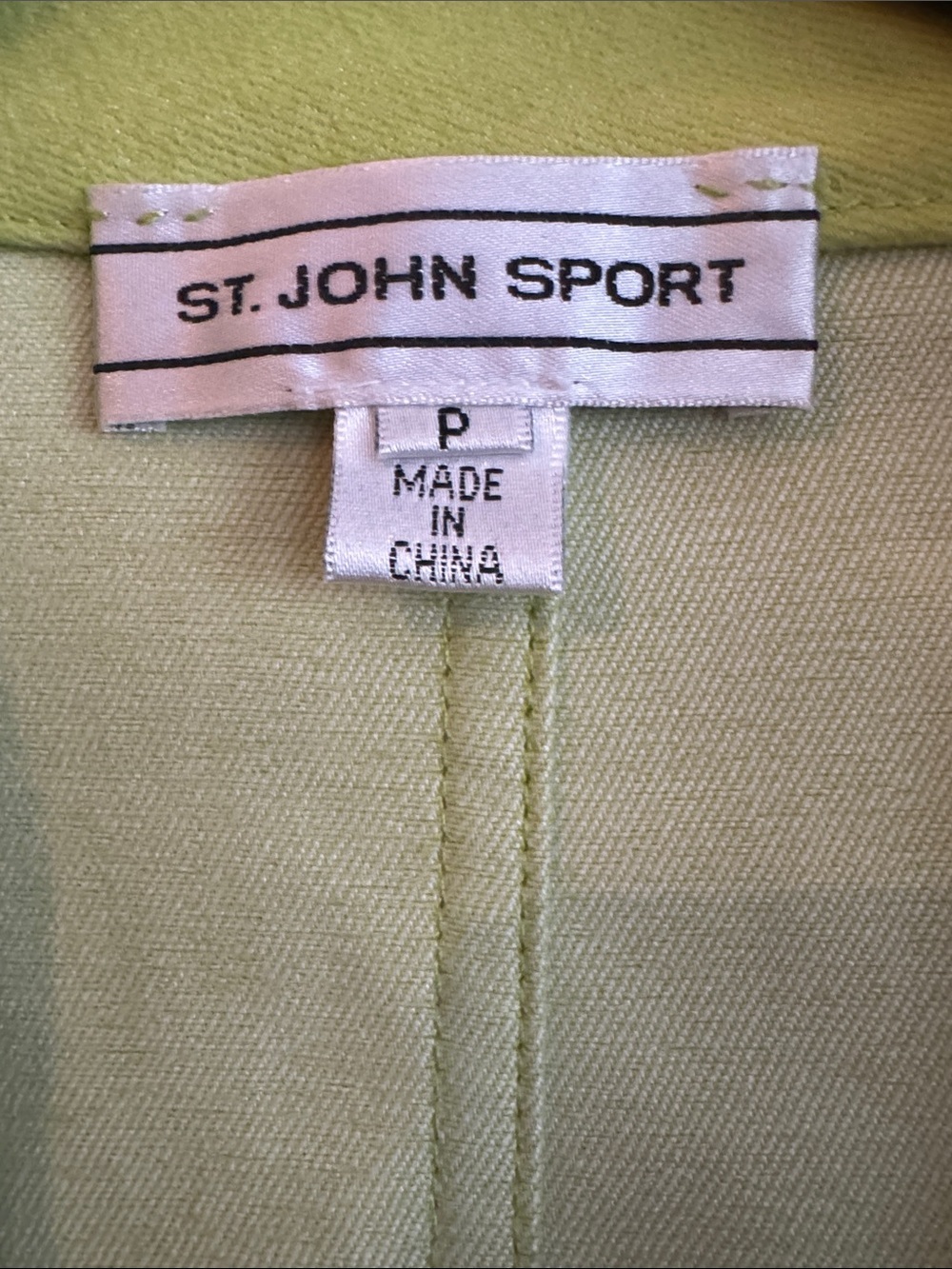 Vintage St. John Chartreuse Blazer Chrome Grommet Detail | Retro Mod Luxury - Picture 7 of 9